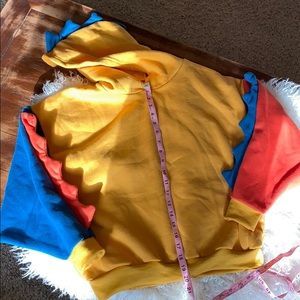 Colorblock Dinosaur/Monster Hoodie